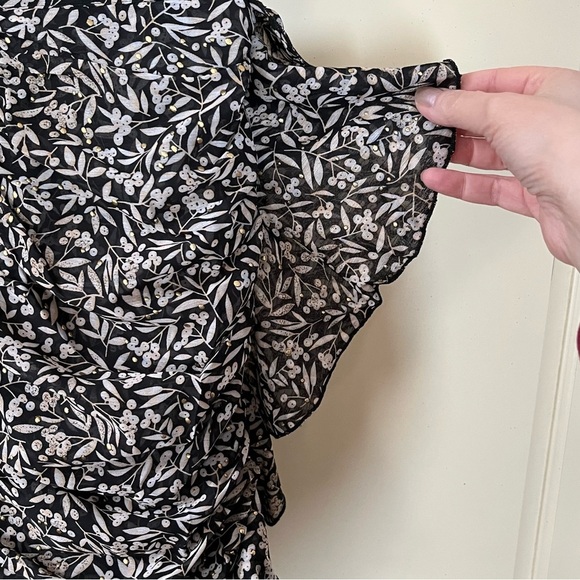 NWT Sabina Musayev Rima Pencil Skirt Woman’s Size Small Black White Ruching - Picture 6 of 8